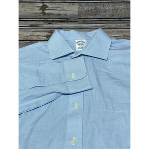 Brooks Brothers Dress Shirt Blue Pattern Size 16-34‎
